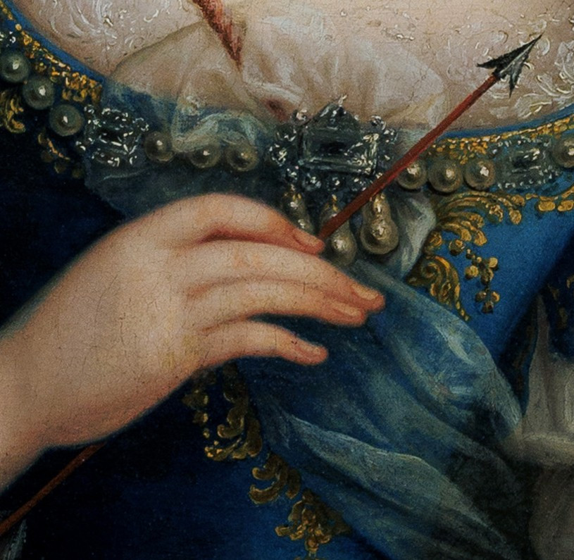 Panealbo attribué – Marie-Thérèse, comtesse d’Artois en Diane : rare iconographie rococo-photo-2