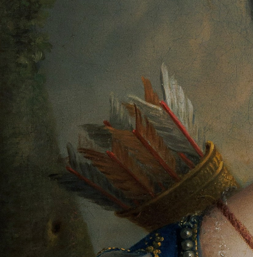 Panealbo attribué – Marie-Thérèse, comtesse d’Artois en Diane : rare iconographie rococo-photo-4