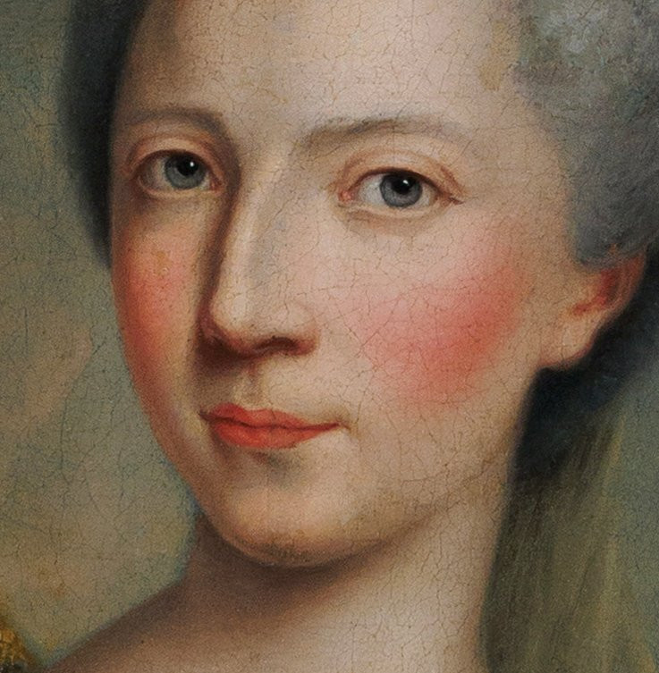Panealbo attribué – Marie-Thérèse, comtesse d’Artois en Diane : rare iconographie rococo-photo-2