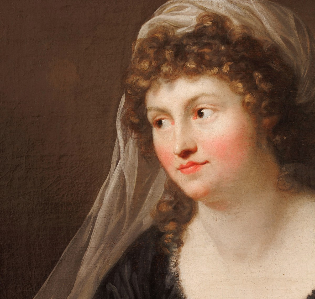 ANTON GRAFF attr., PORTRAIT D'UNE DAME AU VOILE-photo-2