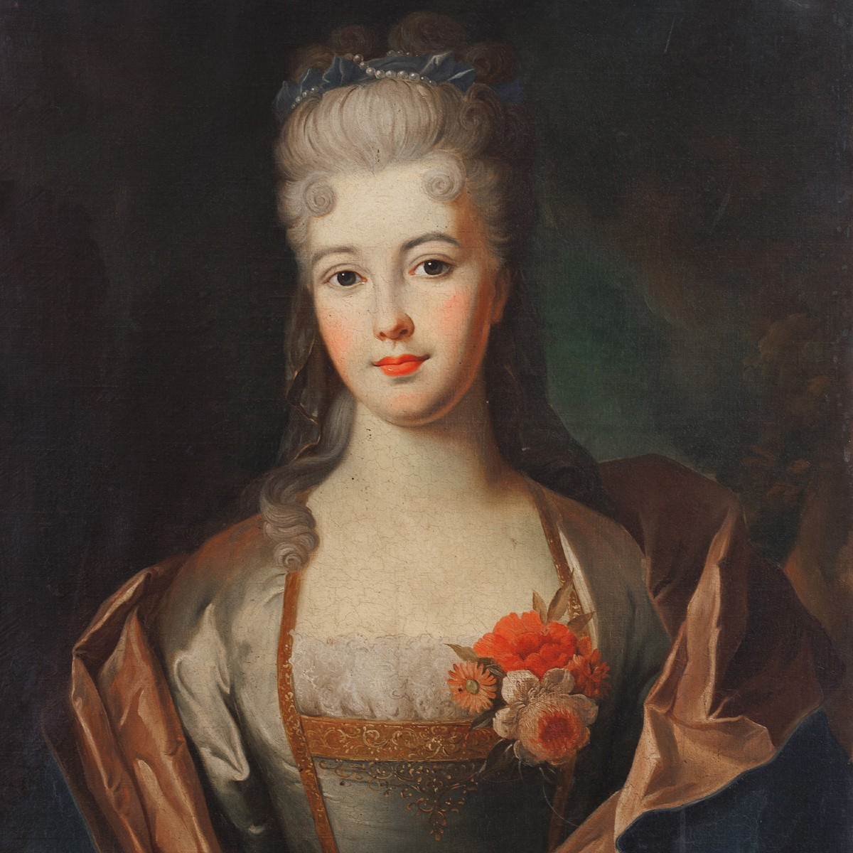 NATTIER (DANS LE STYLE DE),  PRÉSUMÉ PORTRAIT D’UNE JEUNE ARISTOCRATE-photo-2