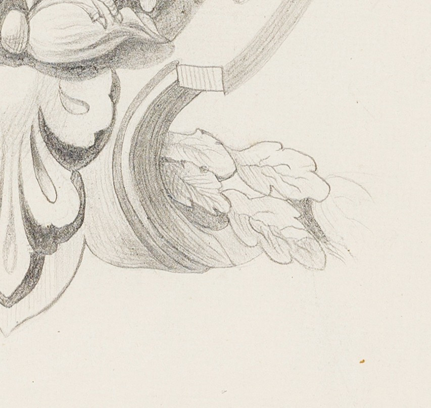 GOTTFRIED STEFFAN, Dessin héraldique avec aigle impérial-photo-2