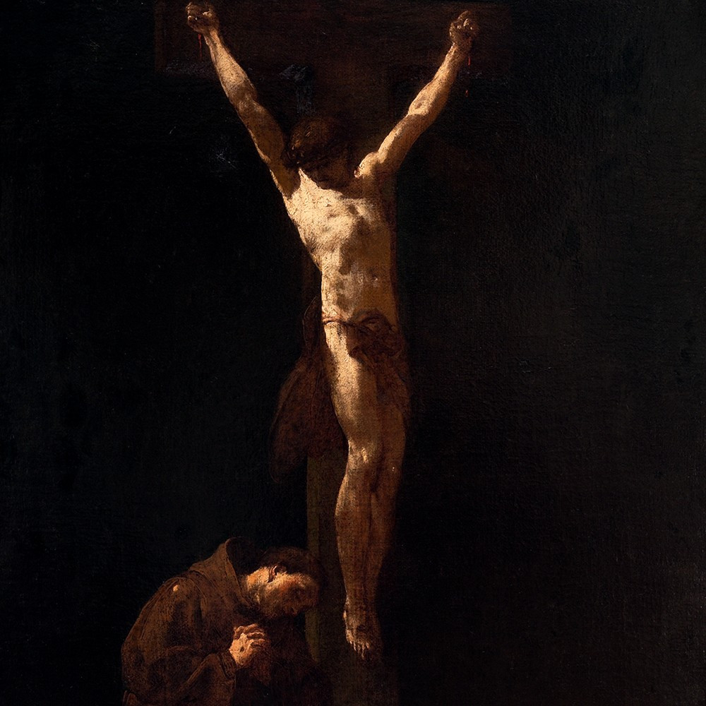 Giovanni Battista Piazzetta Attrib. To, Crucifixion With Saint Francis-photo-3