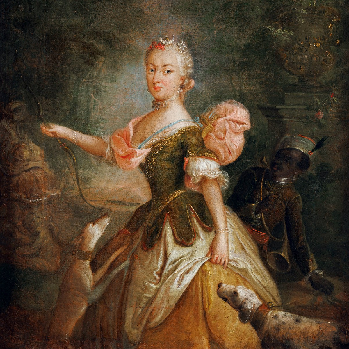 Antoines Pesne, Attrib. To Portrait Of Wilhelmine, Princess Of Prussia, As Diana-photo-4