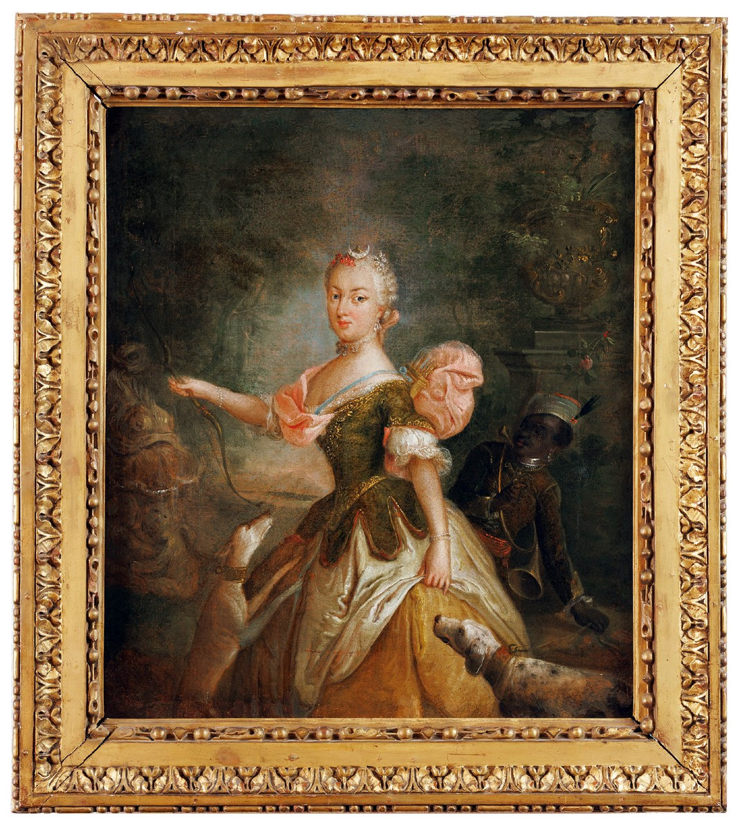 Antoines Pesne, Attrib. To Portrait Of Wilhelmine, Princess Of Prussia, As Diana