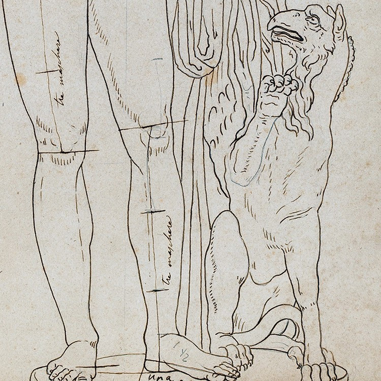 1820s Italian Artist, Apollo Zithared With Griffin-photo-3