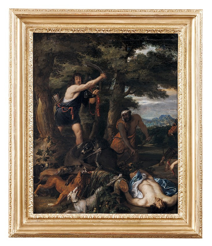 Bosschaert, Attr. To, The Hunt For The Caledonian Wild Boar-photo-3