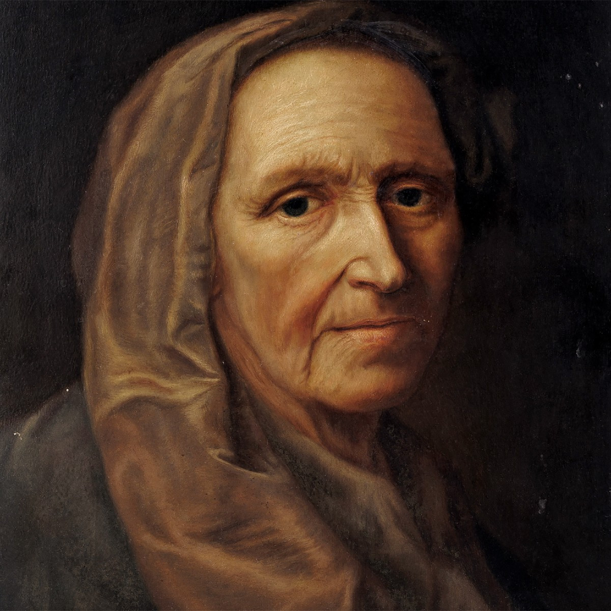 ÉCOLE FRANÇAISE, vers 1860, PORTRAIT D’UNE DAME ÂGÉE-photo-4