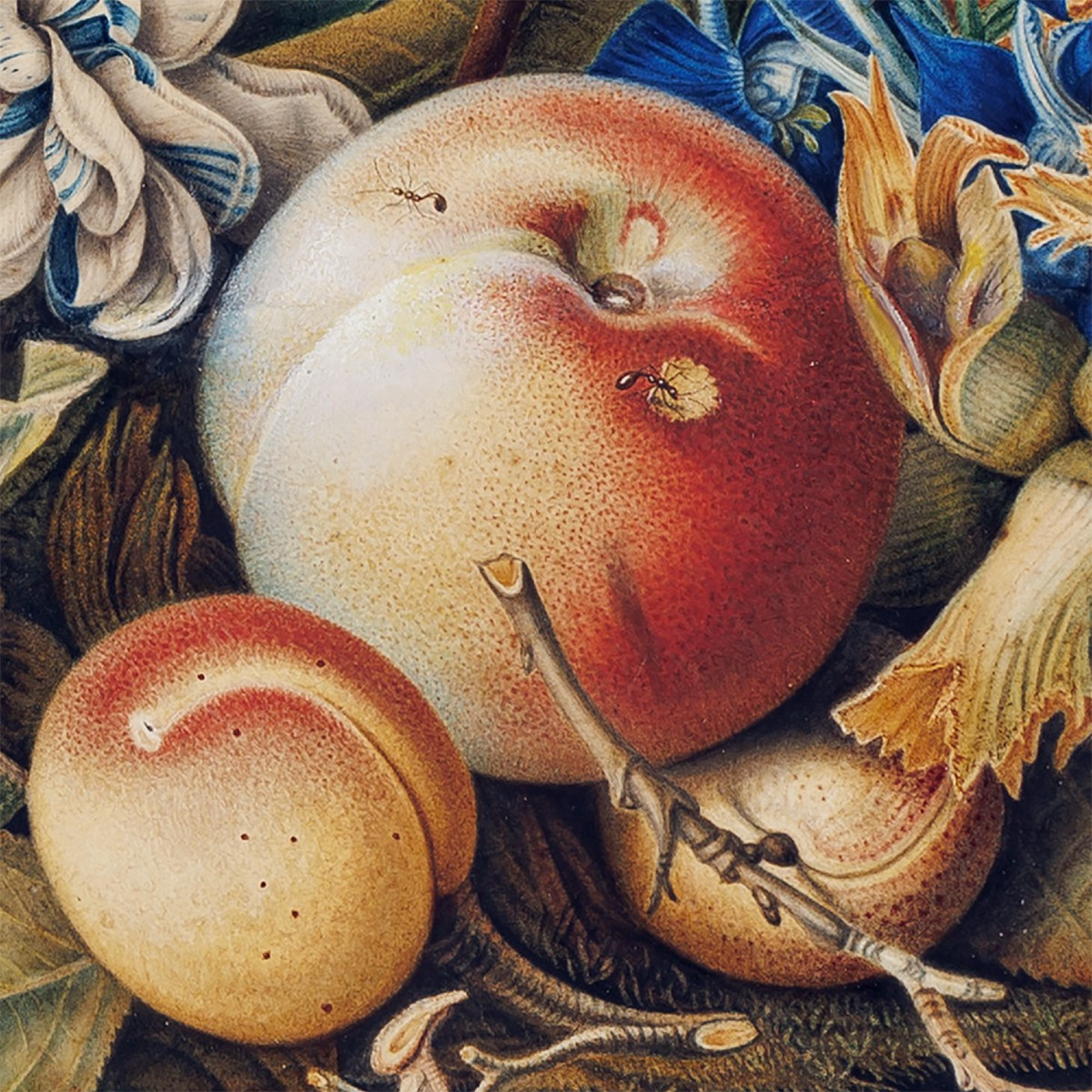 Austrian School, Circa 1890, Still Life With Fruit And Flowers-photo-4
