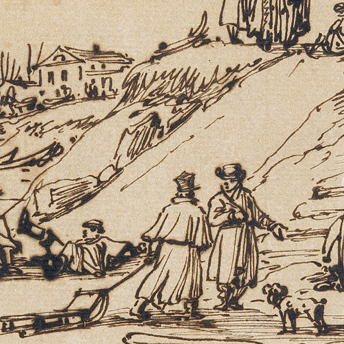 BERNARD-ÉDOUARD SWEBACH, SCÈNE D’HIVER EN RUSSIE-photo-3
