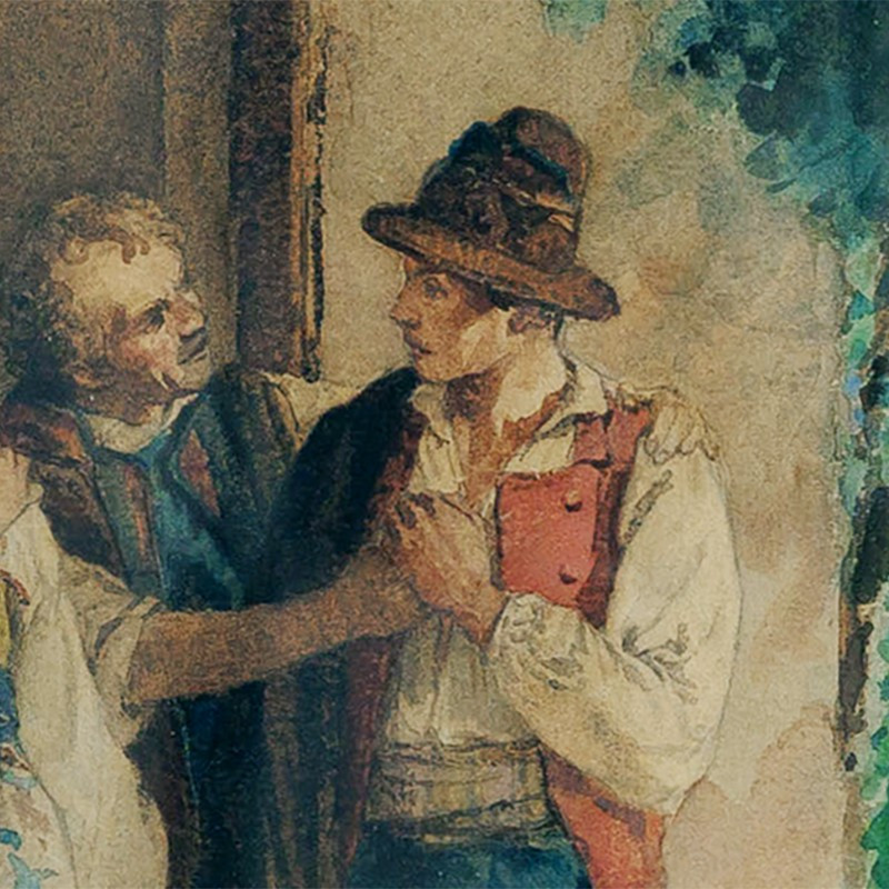 ELEUTERIO PAGLIANO, DÉPART DE LA MAISON PATERNELLE D’UNE PAYSANNE PROMISE À UN AUTRE VILLAGE-photo-3