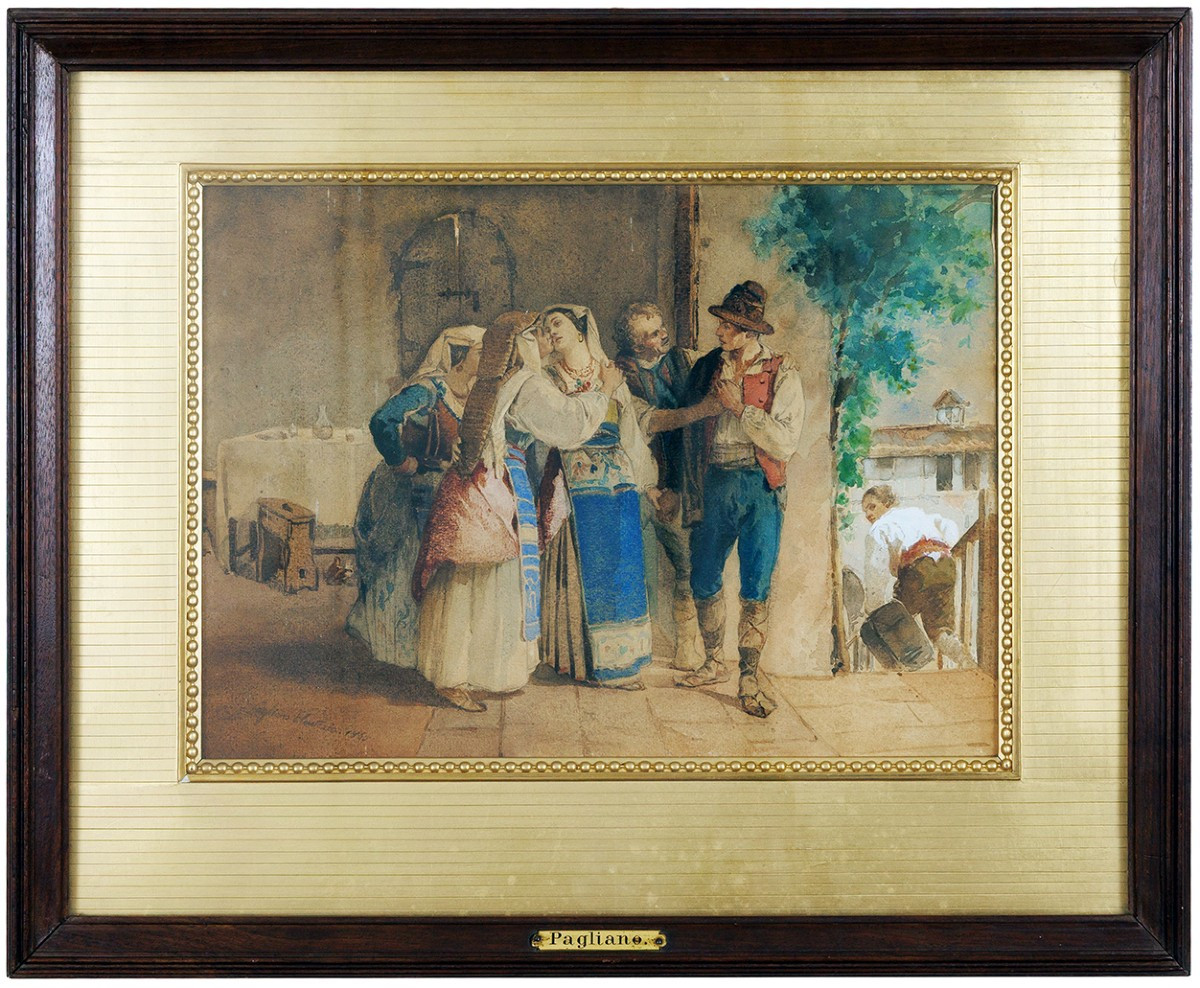 ELEUTERIO PAGLIANO, DÉPART DE LA MAISON PATERNELLE D’UNE PAYSANNE PROMISE À UN AUTRE VILLAGE-photo-1