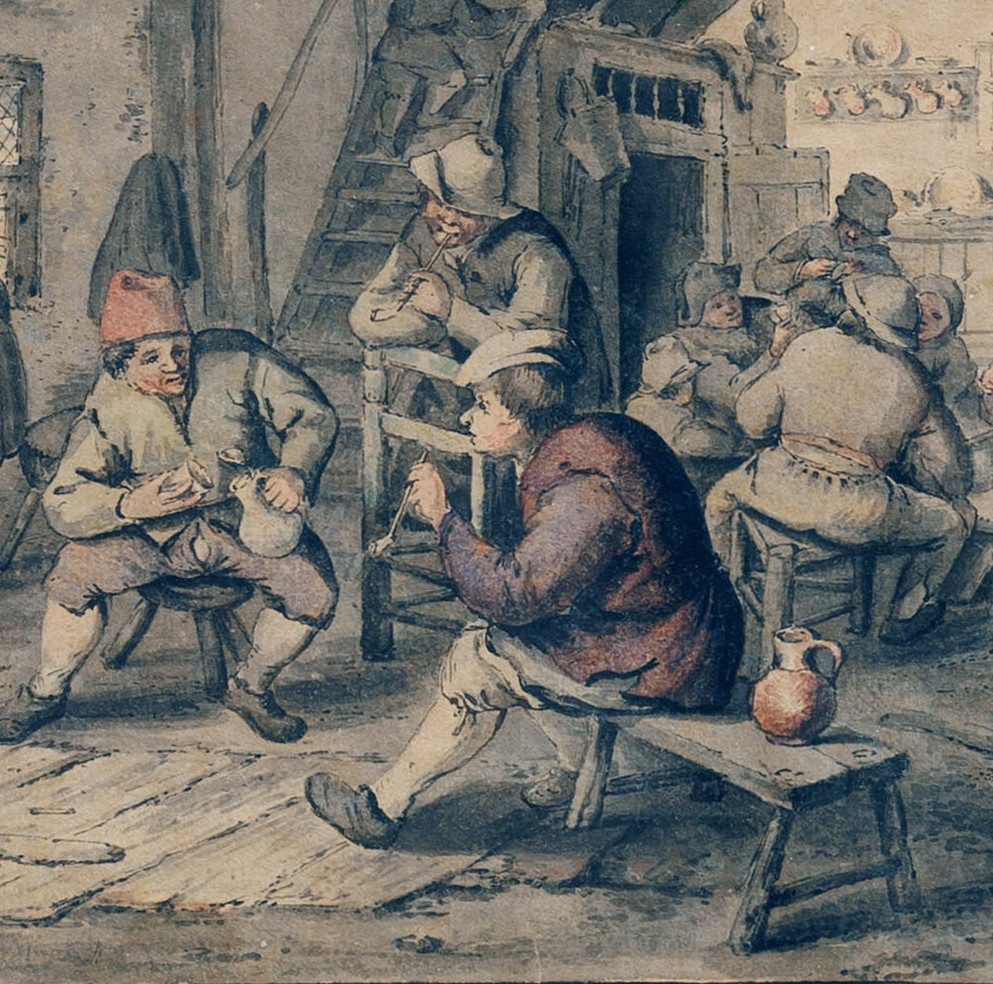 Adriaen Van Ostade, Attrib. To, Interior Of A Tavern-photo-4