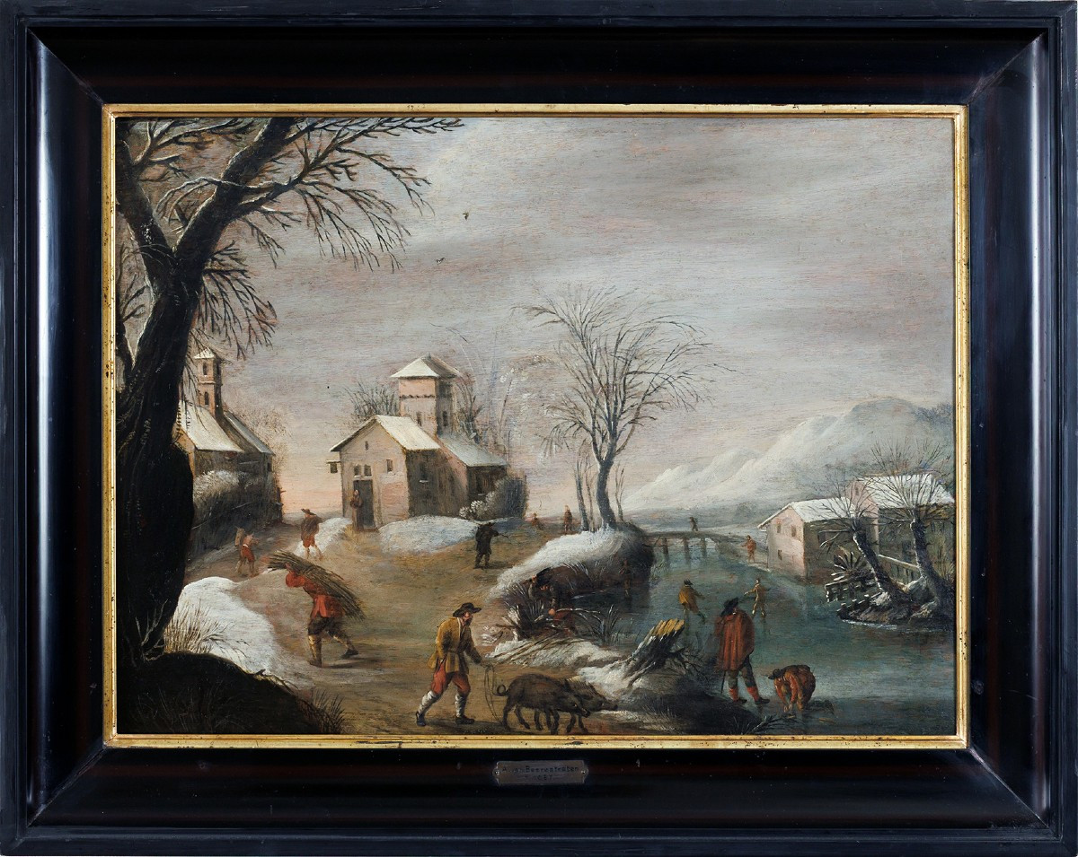School Of Gillis Mostaert, Winter Landscape With A Swineherd ("the Prodigal Son")-photo-1