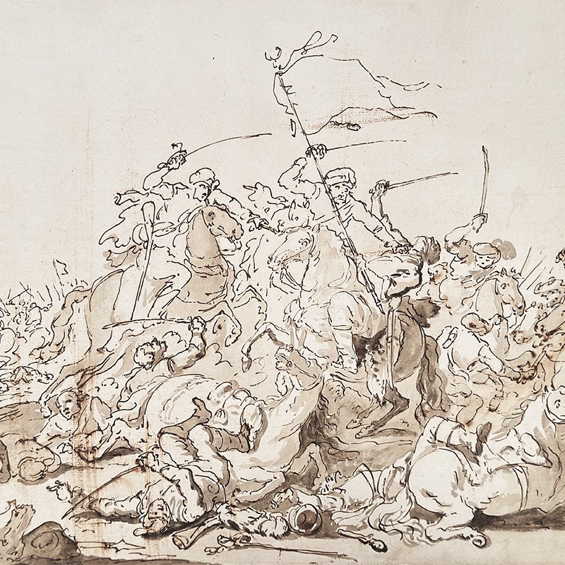 FRANCESCO CASANOVA attribué à, ÉPISODE D’UNE BATAILLE ENTRE OTTOMANS ET CHRÉTIENS-photo-2