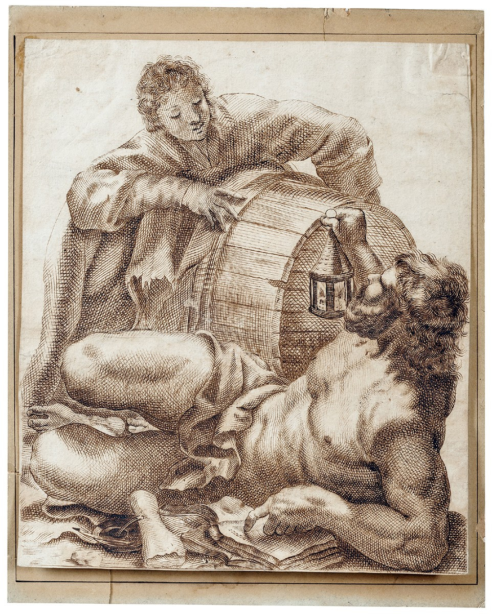 Italian School, Second Half Of The 17th Century, Diogenes And Alexander-photo-2