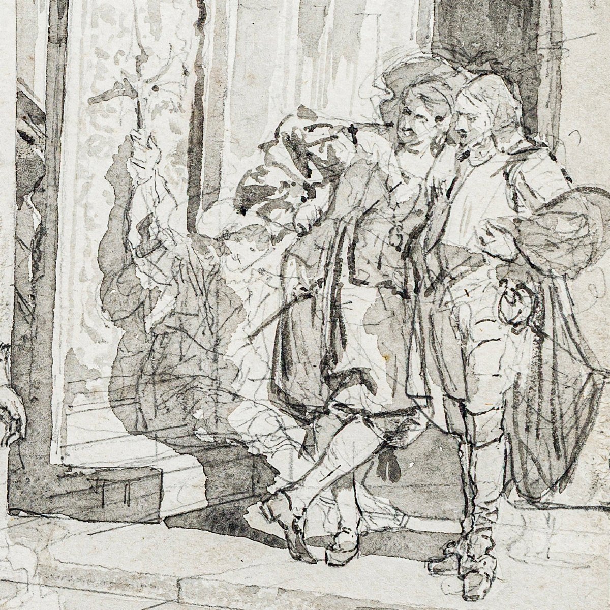 ADOLPHE LALAUZE, SCÈNE DE GIL BLAS : GIL BLAS CONGÉDIÉ PAR L’ARCEVÊQUE DE GRENADE-photo-2