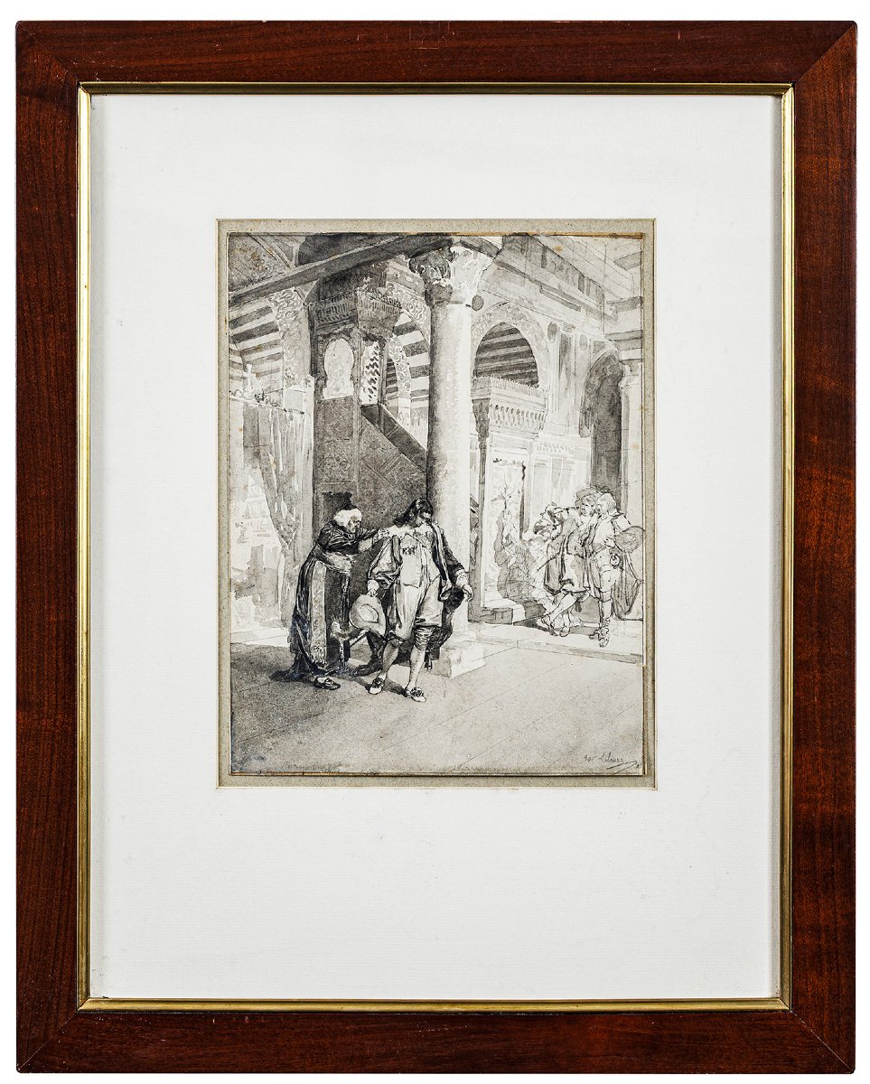 ADOLPHE LALAUZE, SCÈNE DE GIL BLAS : GIL BLAS CONGÉDIÉ PAR L’ARCEVÊQUE DE GRENADE-photo-4
