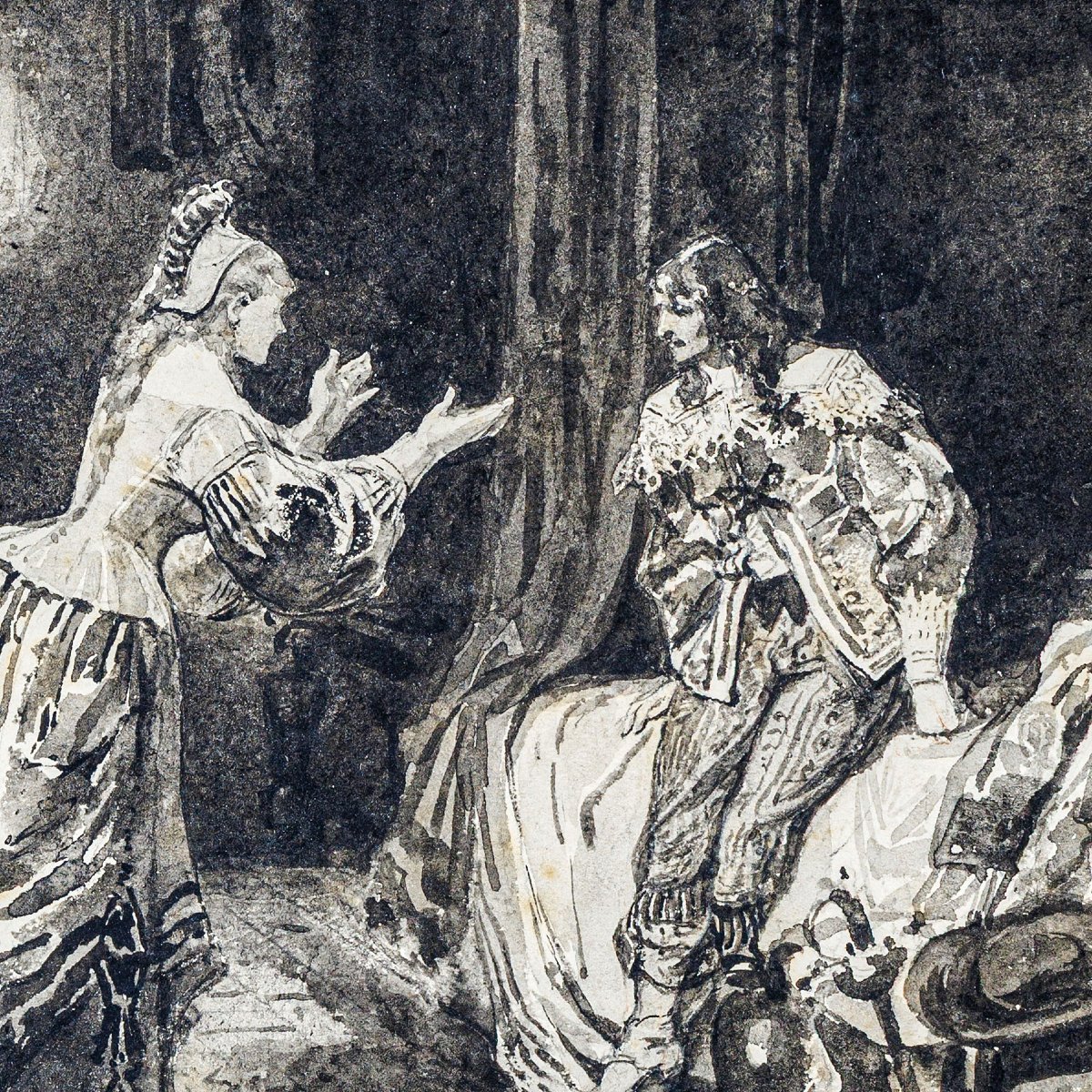 Adolphe Lalauze, Scene From Gil Blas: The Discovery In Doña Mencia’s Chamber-photo-3