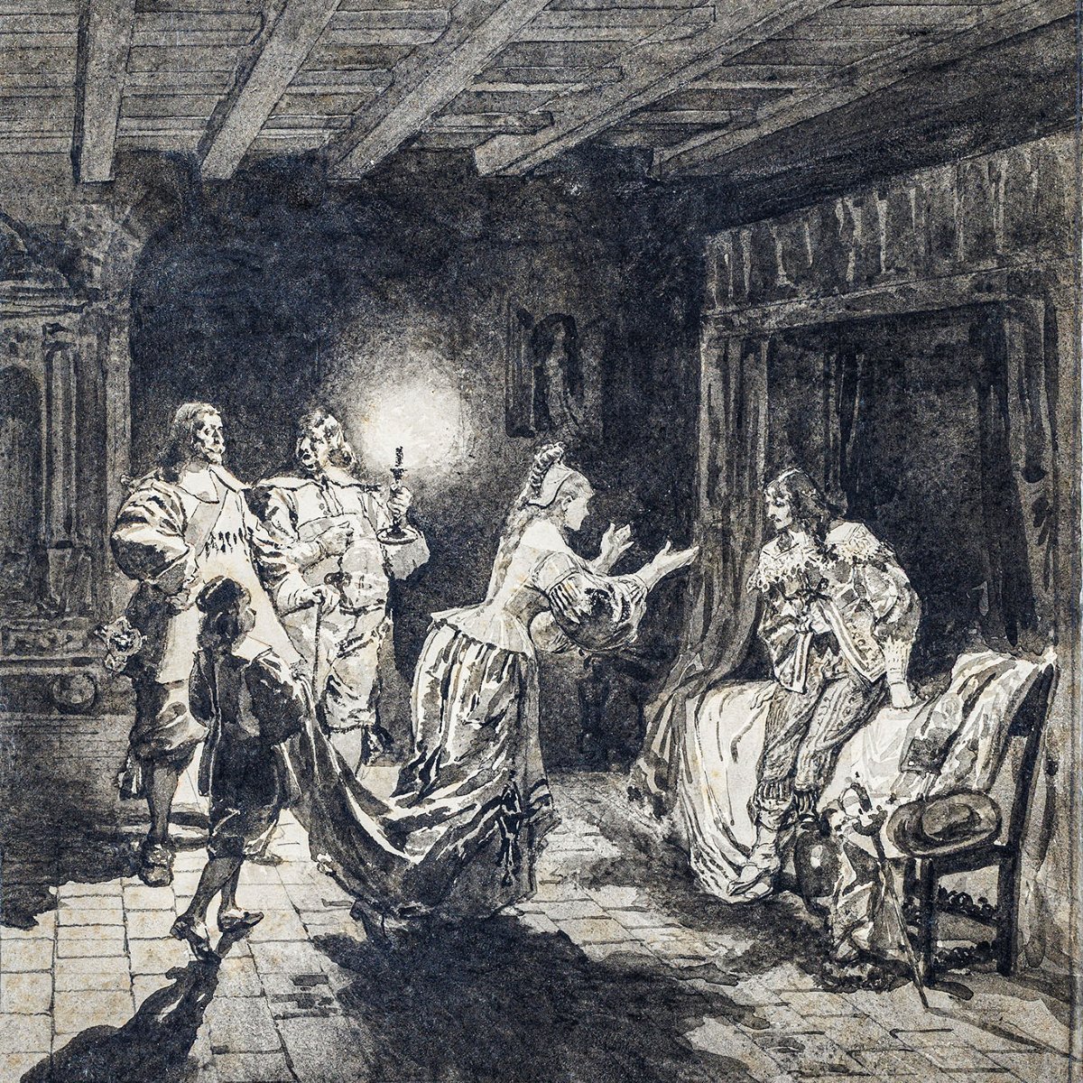 Adolphe Lalauze, Scene From Gil Blas: The Discovery In Doña Mencia’s Chamber-photo-1