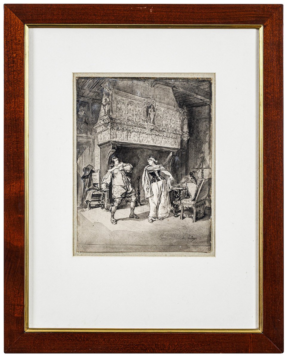 Adolphe Lalauze, Scene From Gil Blas: Lorenza Sephora Confronts Gil Blas-photo-4