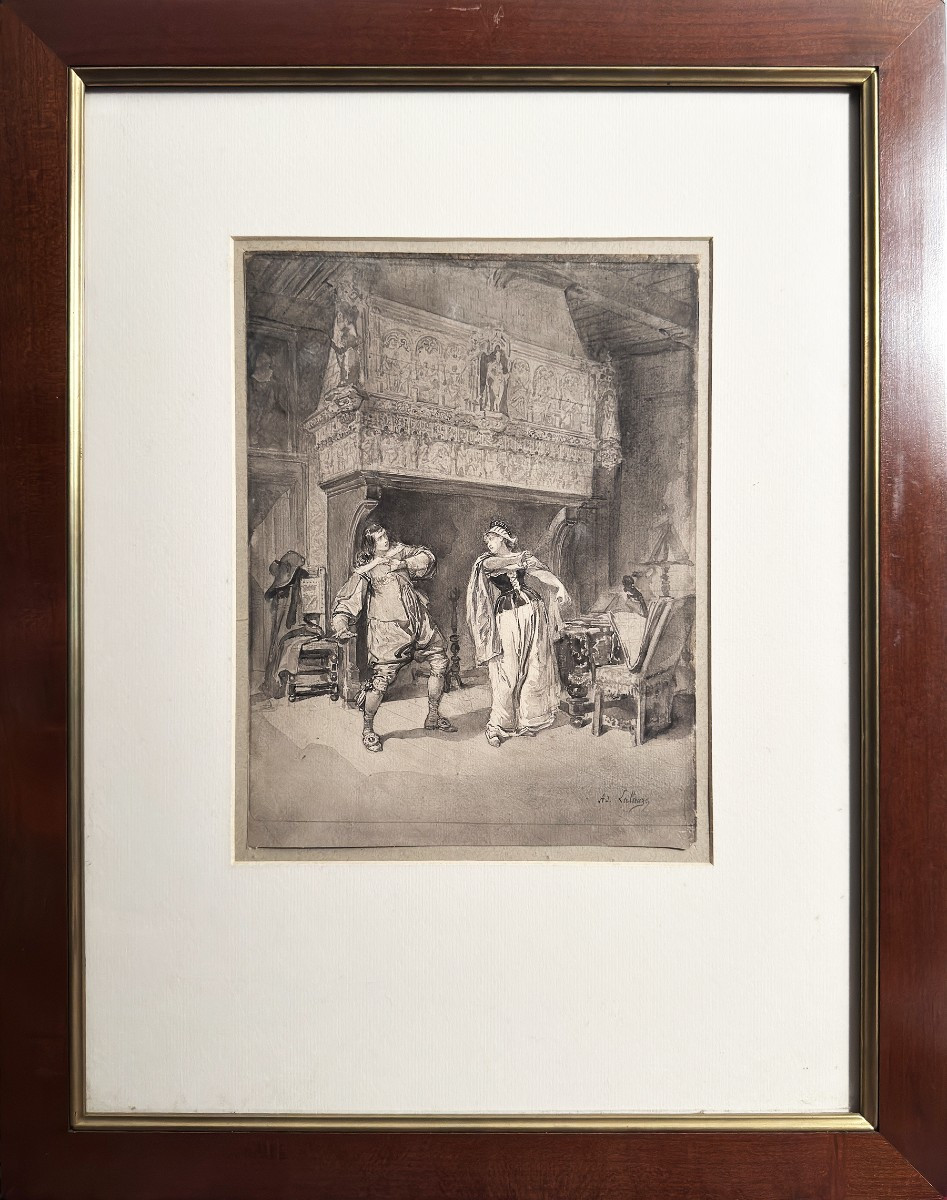 Adolphe Lalauze, Scene From Gil Blas: Lorenza Sephora Confronts Gil Blas-photo-1