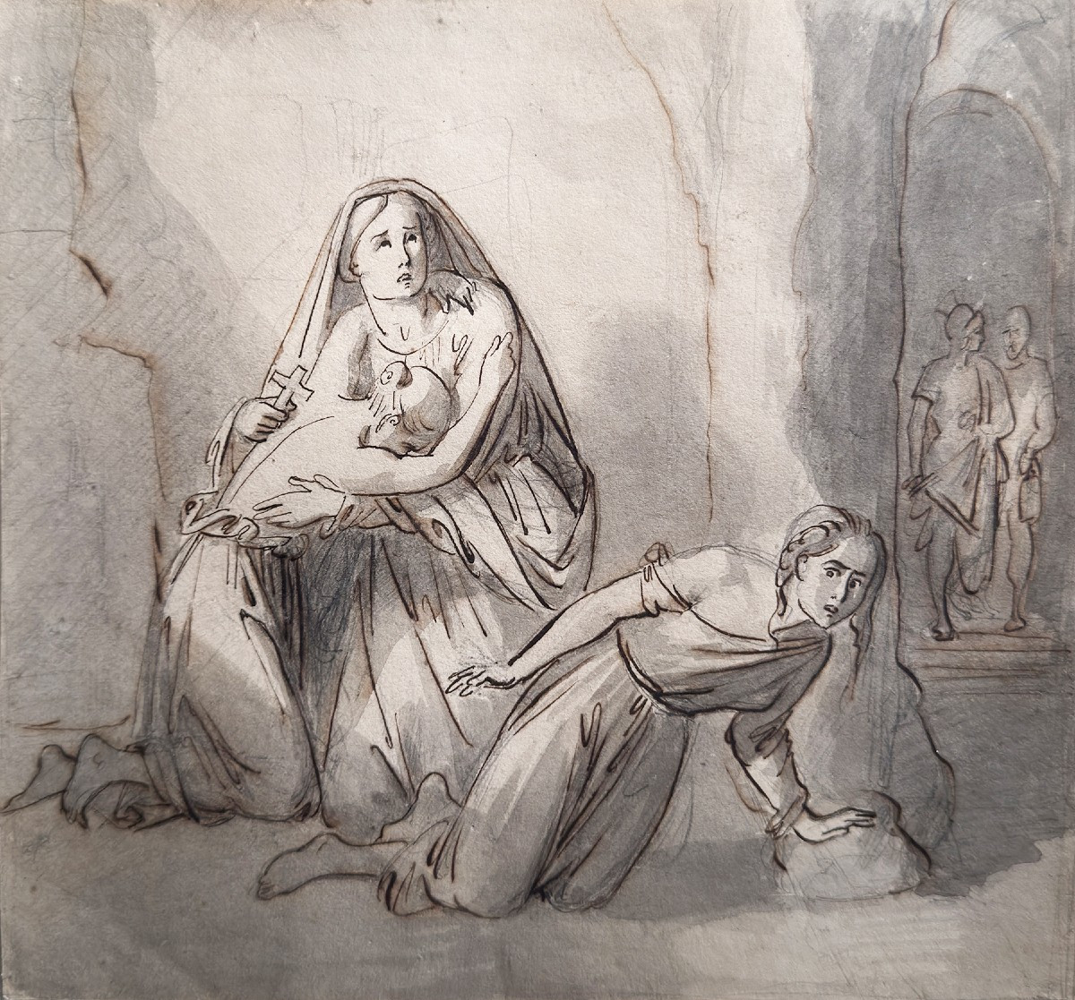 Giacinto Massola,  Christian Family Under Nero, Before Execution