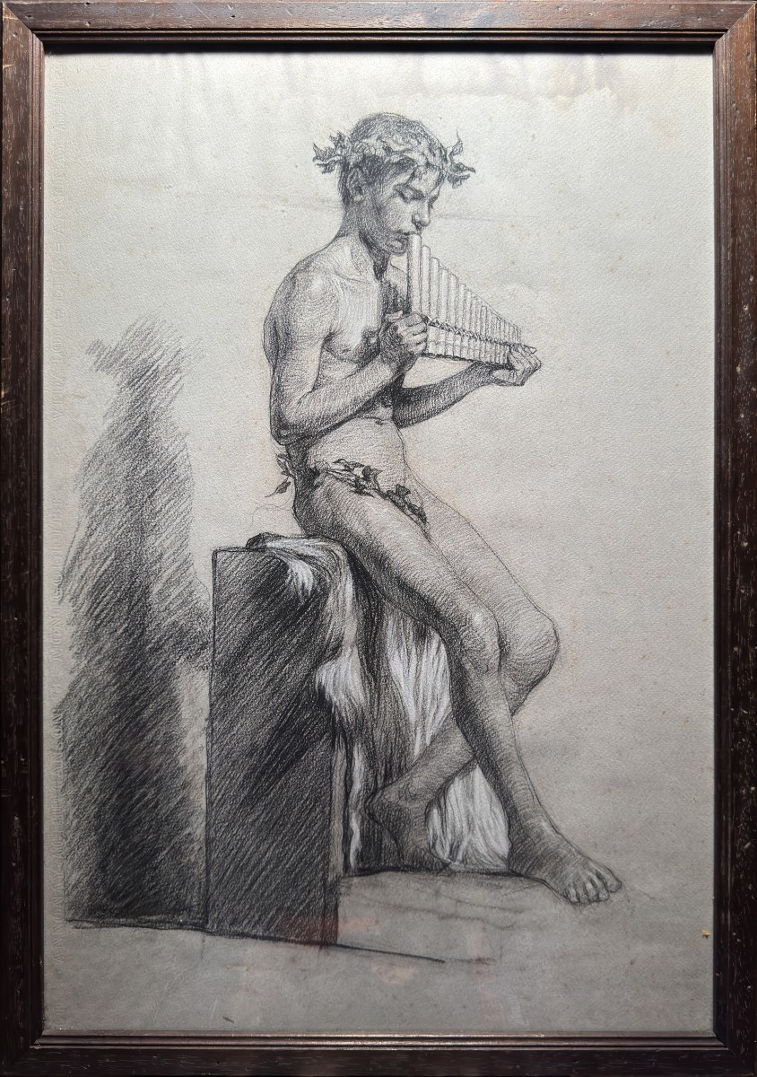 Count Arnaldo Casella Tamburini, Jr. (attributed To), Young Man Playing The Pan Flute -photo-4
