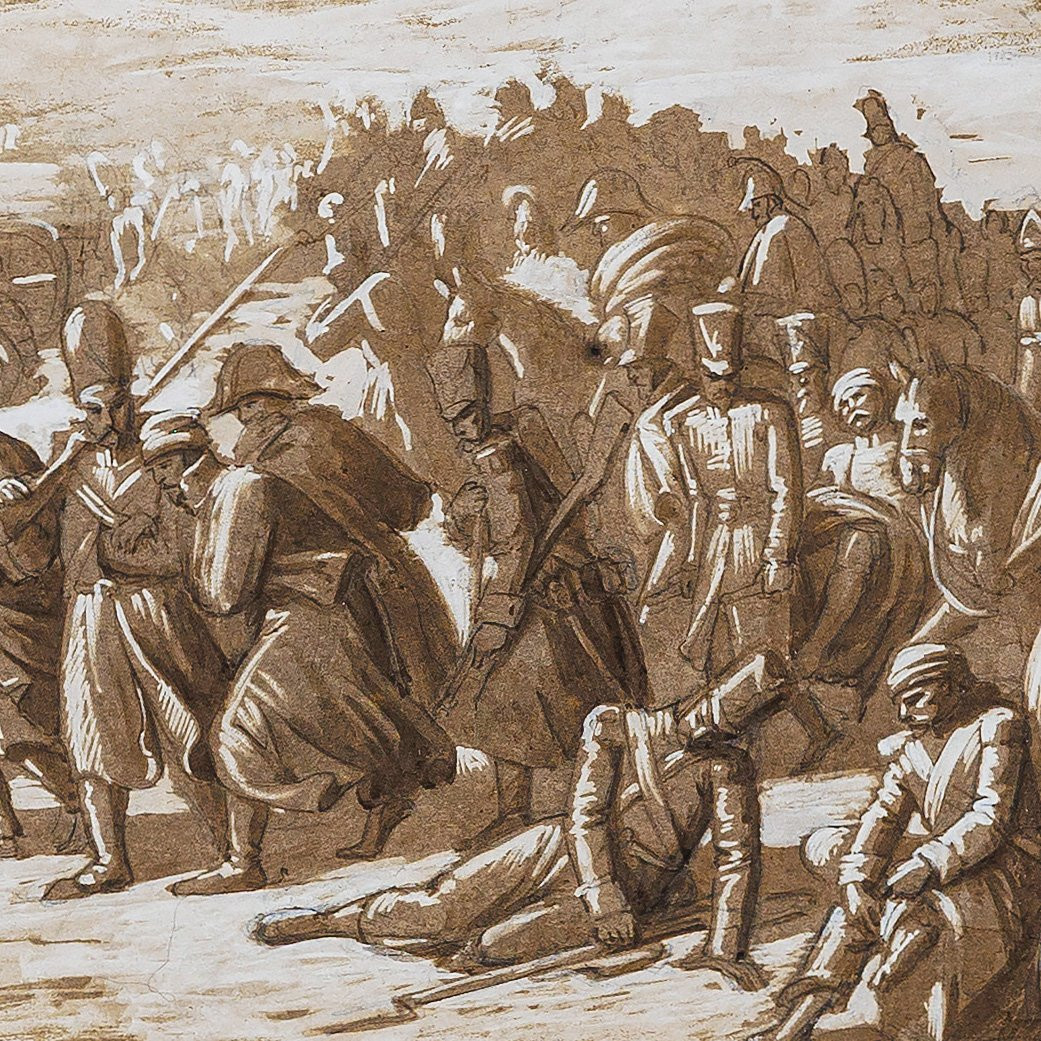 Attributed To Auguste Raffet, Episode Of The Retreat Of The French Army From Russia-photo-2