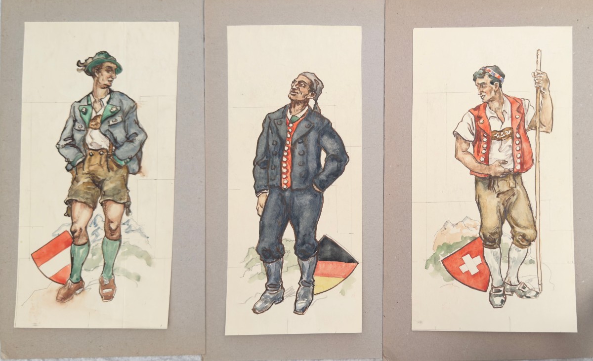 Dorschner, Series Of Three Allegorical Male Figures 