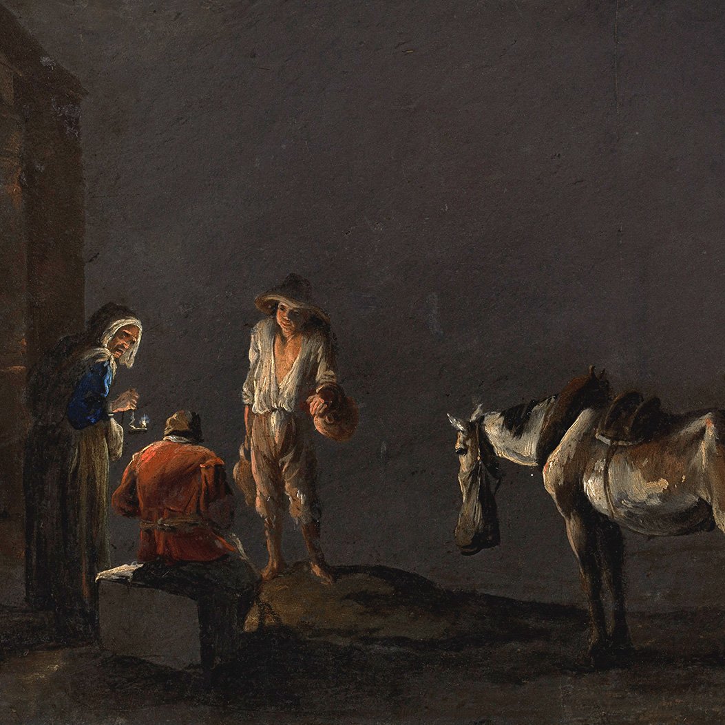 LEONARD BRAMER, école de, SCÈNE D’ÉCURIE-photo-3