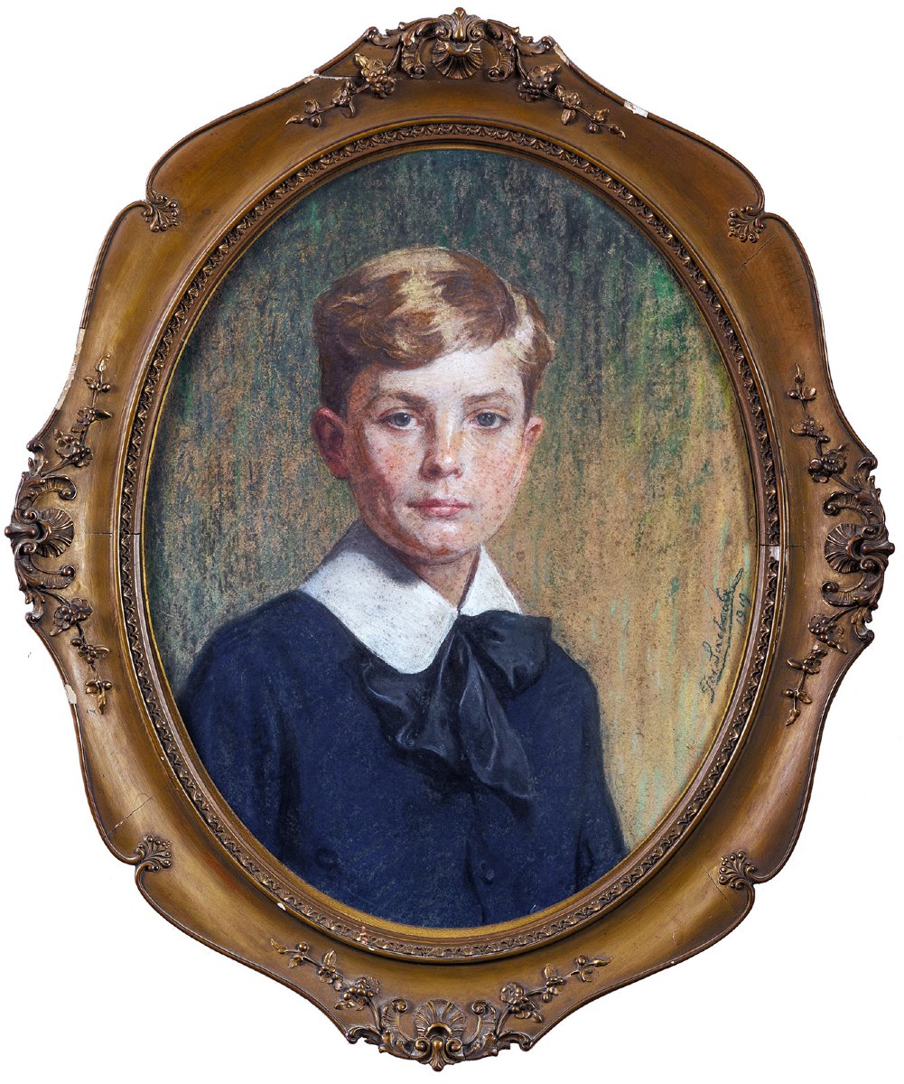 ÉCOLE AUTRICHIENNE, PORTRAIT D’UN JEUNE GARÇON-photo-1