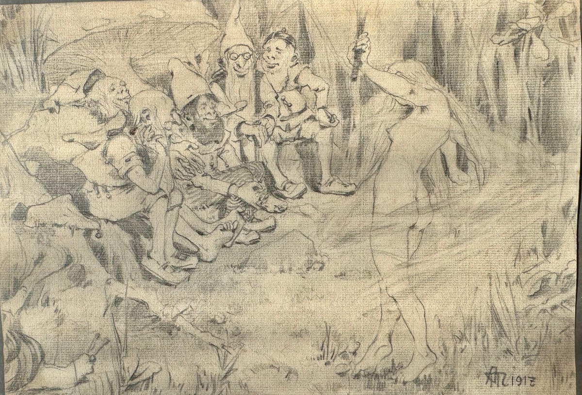 ANTON MARUSSIG, LA NYMPHE ET LES NAINES DE LA FORÊT-photo-3