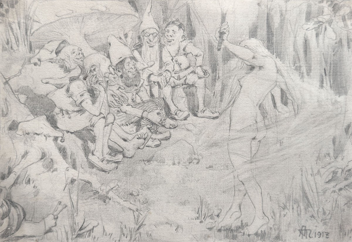 ANTON MARUSSIG, LA NYMPHE ET LES NAINES DE LA FORÊT