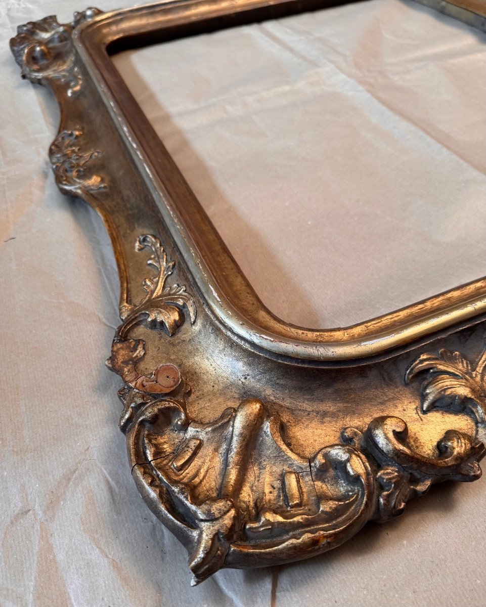 Carved And Gilded Wooden Frame, Austria, Circa 1830 – 95 X 81 Cm-photo-2