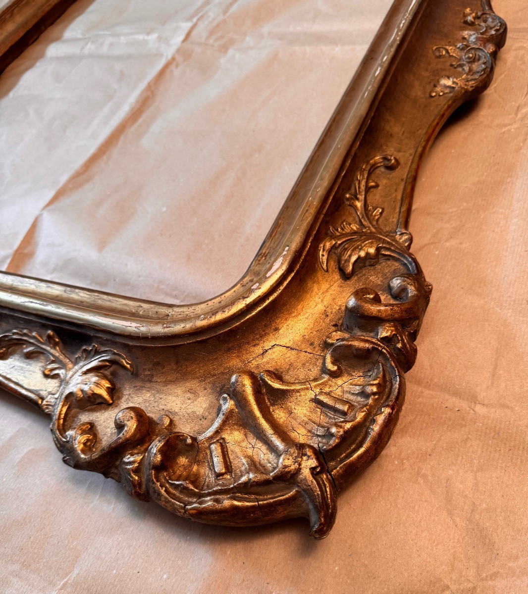 Carved And Gilded Wooden Frame, Austria, Circa 1830 – 95 X 81 Cm-photo-3