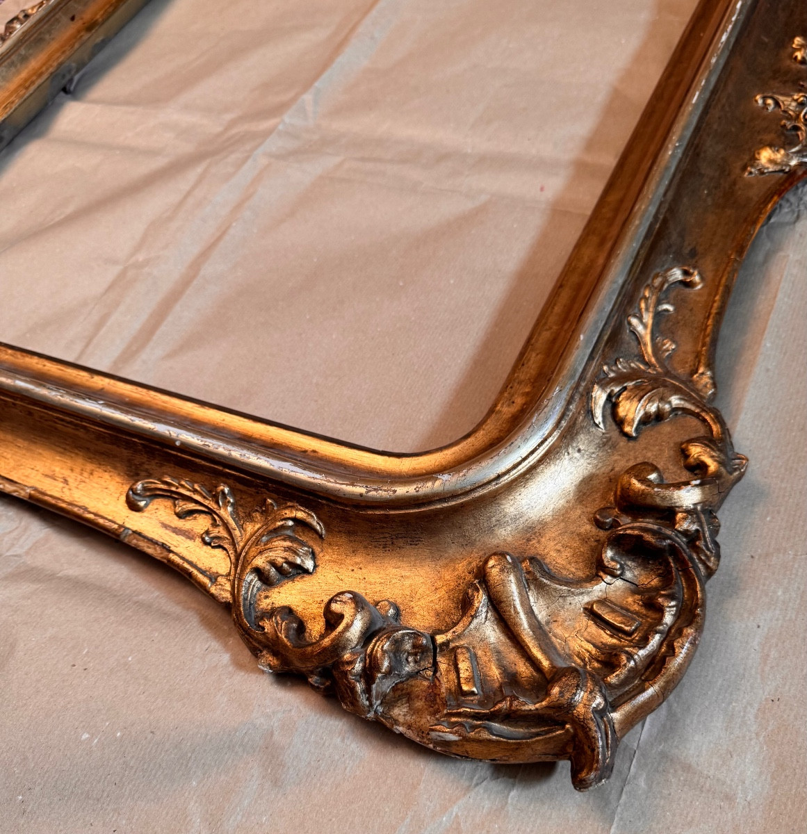 Carved And Gilded Wooden Frame, Austria, Circa 1830 – 95 X 81 Cm-photo-4
