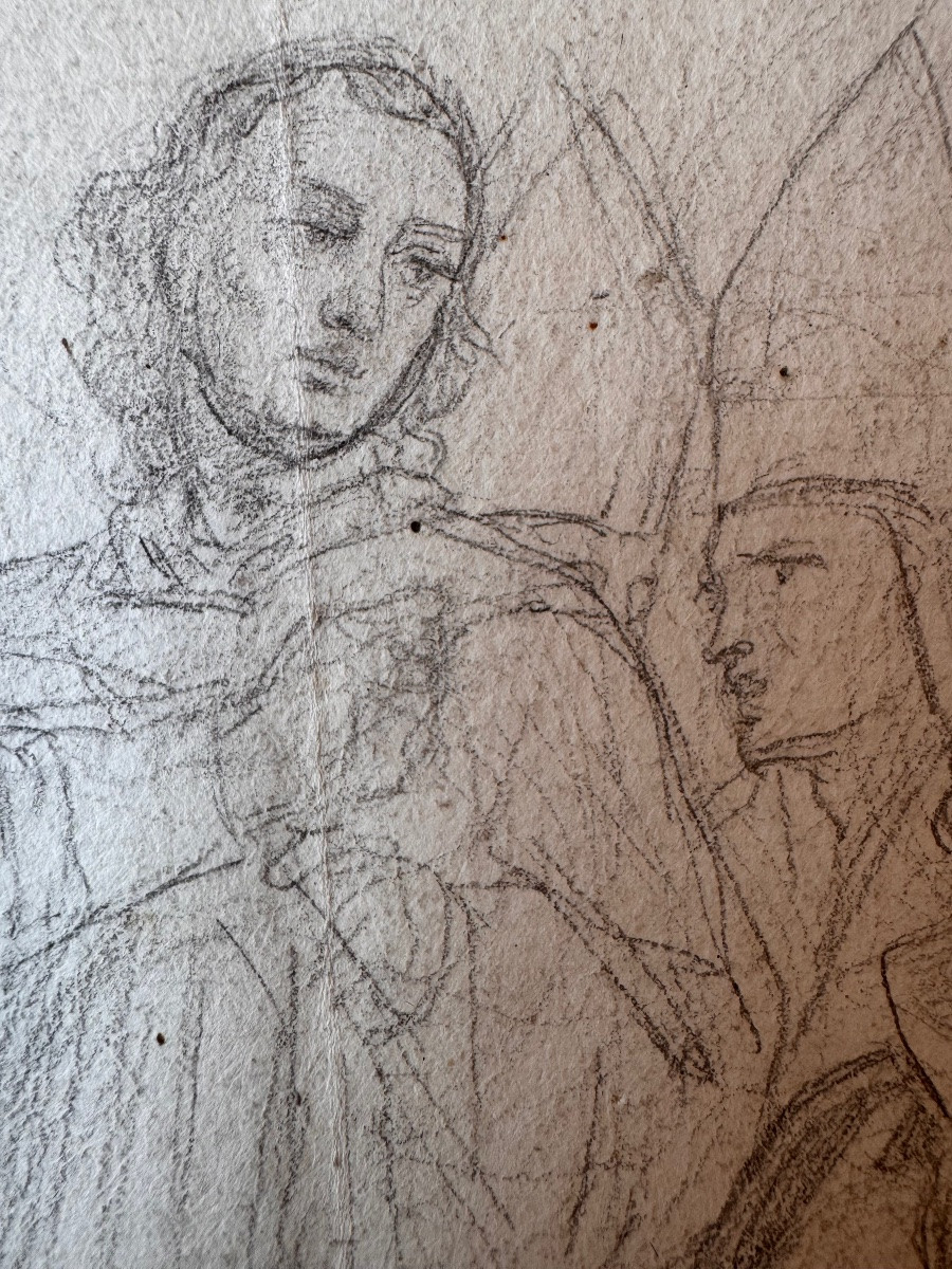 École italienne, vers 1850 Dans le cercle de Paul Delaroche Scène historique-photo-3