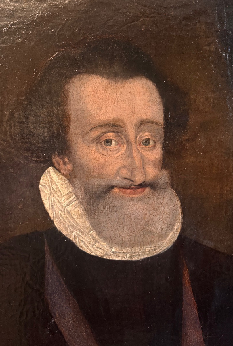 École française, vers 1600 Portrait d’Henri IV-photo-2