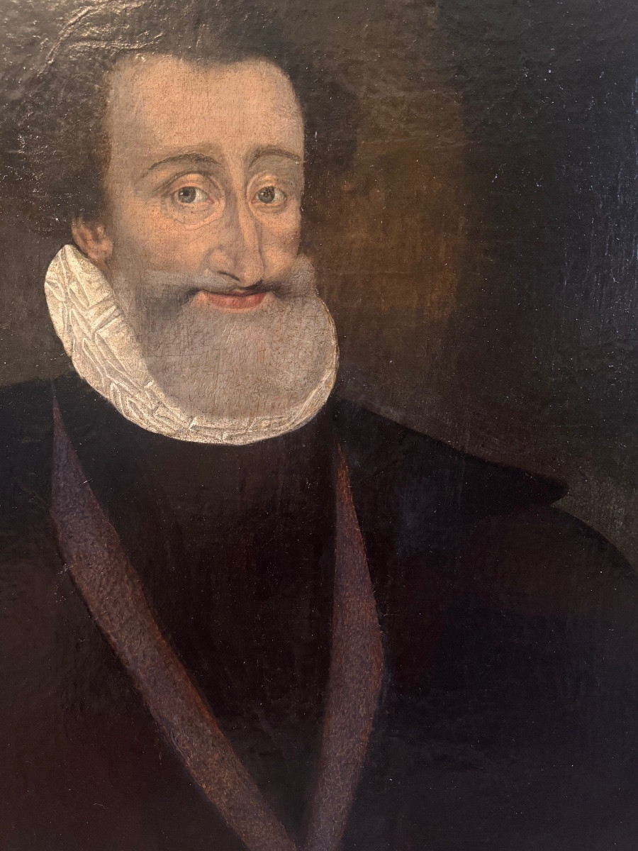 École française, vers 1600 Portrait d’Henri IV-photo-3