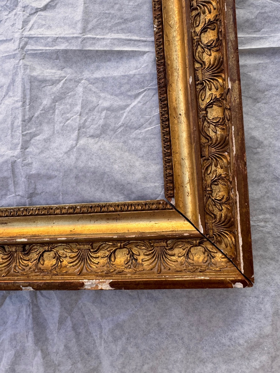 Gilded Wood Frame, Empire Period, 19th Century-photo-2