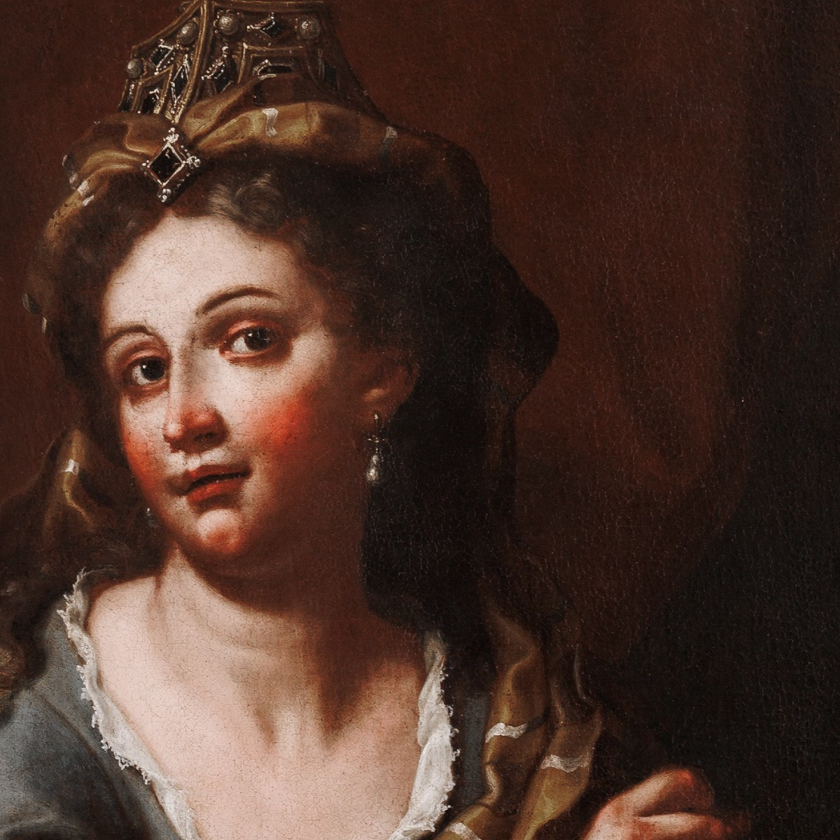 Judith Avec La Tête D’Holopherne, École D’Italie Du Nord Vers 1670, Peinture Baroque-photo-4