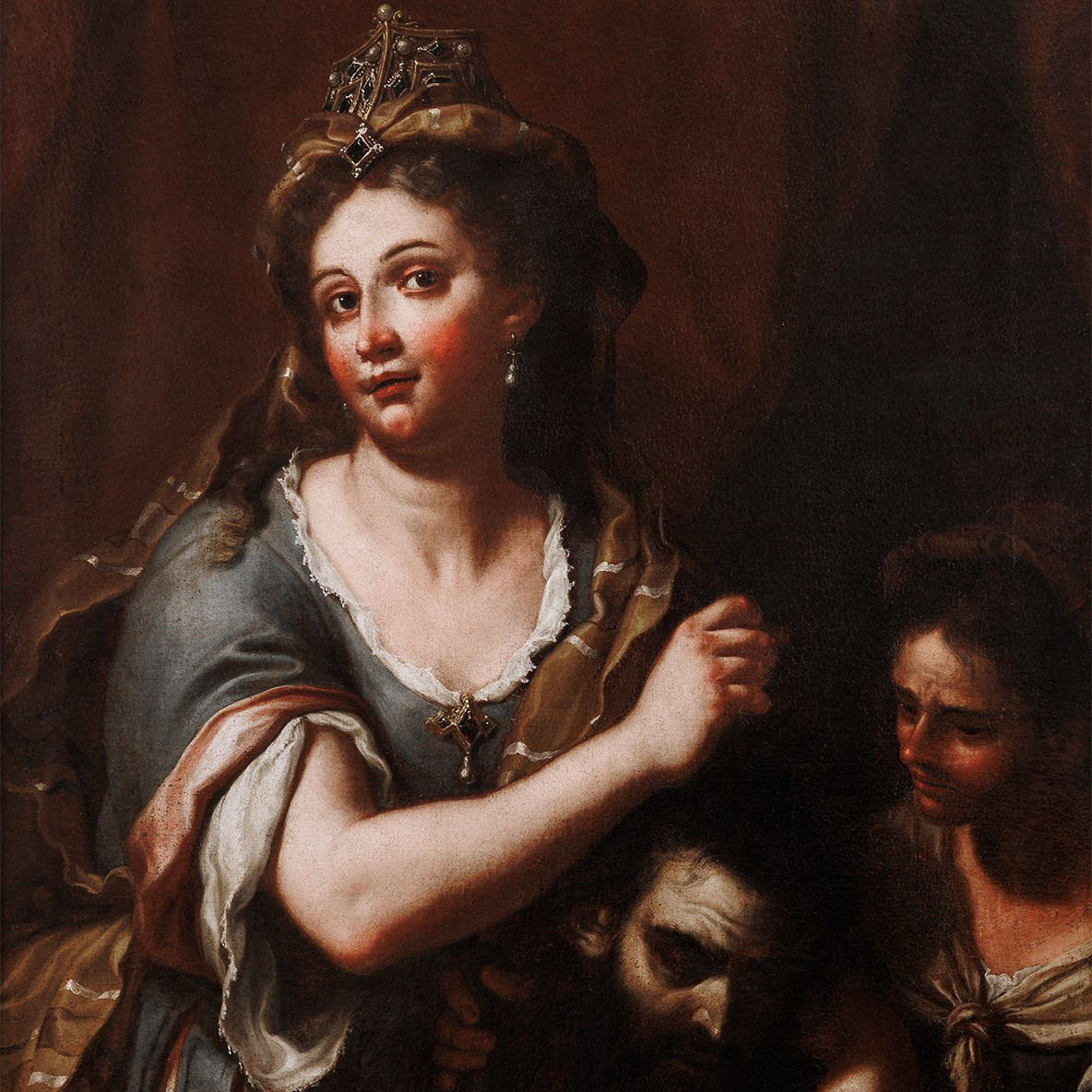 Judith Avec La Tête D’Holopherne, École D’Italie Du Nord Vers 1670, Peinture Baroque-photo-2