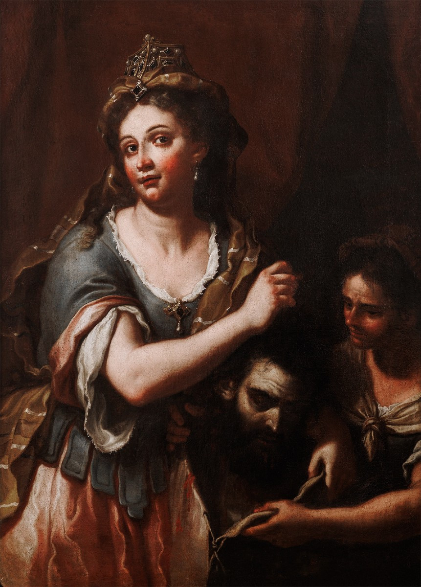 Judith Avec La Tête D’Holopherne, École D’Italie Du Nord Vers 1670, Peinture Baroque