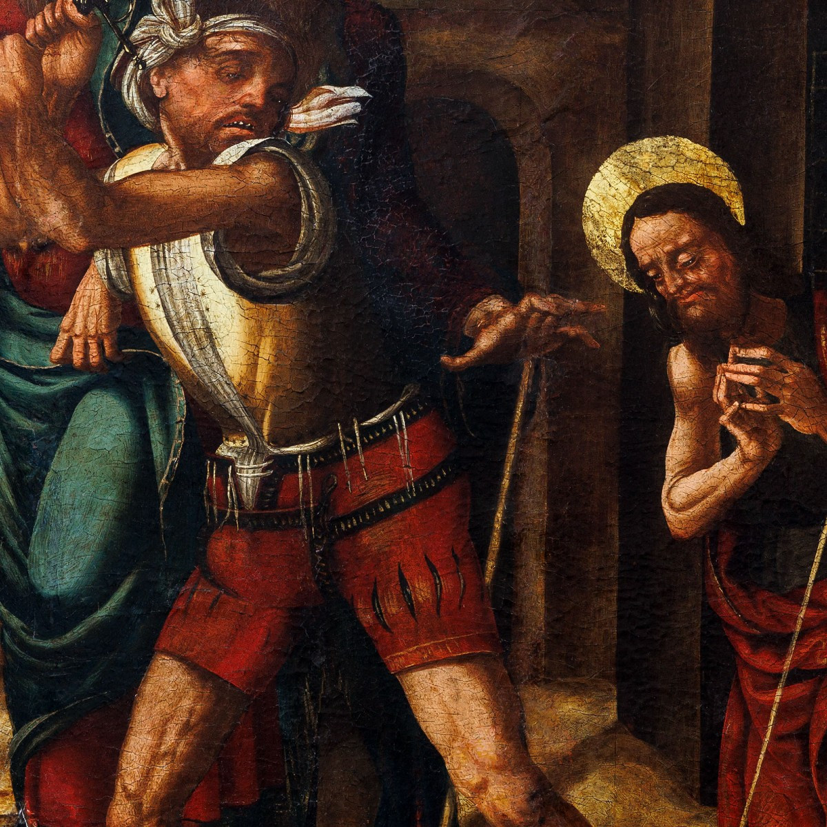 Spanish School 16th Century – Beheading Of Saint John The Baptist, Renaissance Panel-photo-1