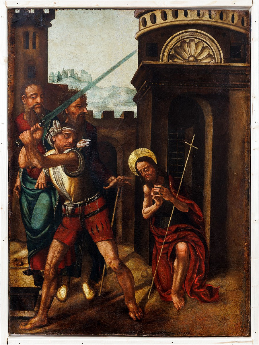 Spanish School 16th Century – Beheading Of Saint John The Baptist, Renaissance Panel