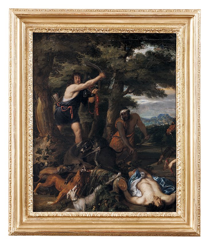 Bosschaert, attr. – Les Argonautes à la chasse au sanglier de Calydon-photo-3
