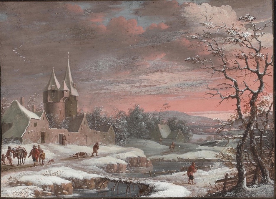 Christoph Ludwig Agricola (1665–1724), Attributed To – Winter, Landscape With A Castle 