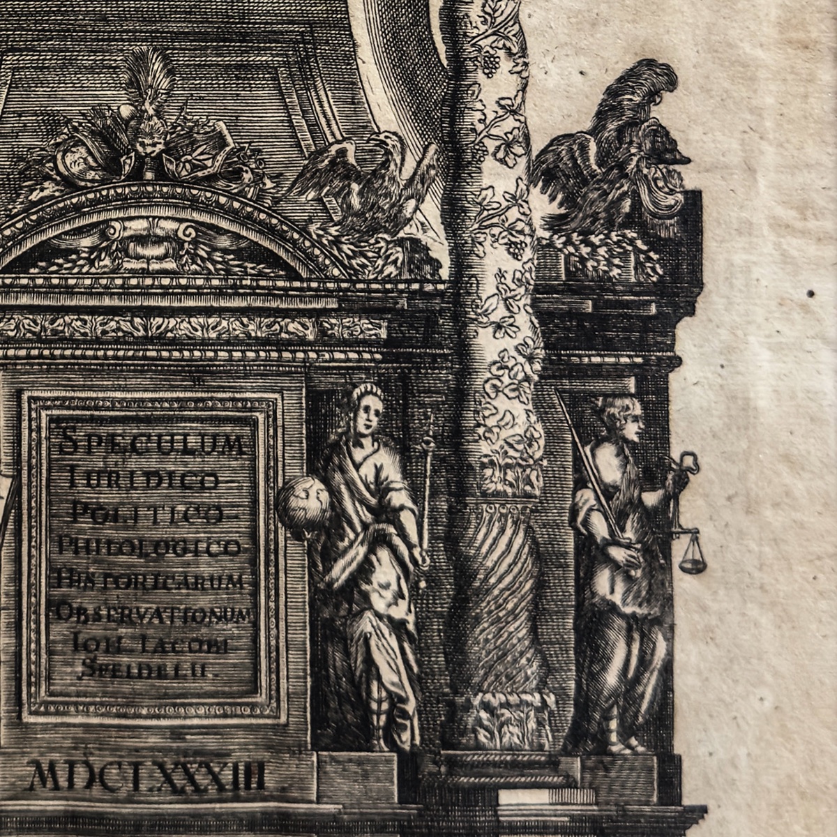 J. F. Fleischberger – Frontispice architectural et allégorique baroque – Nuremberg, 1683-photo-2