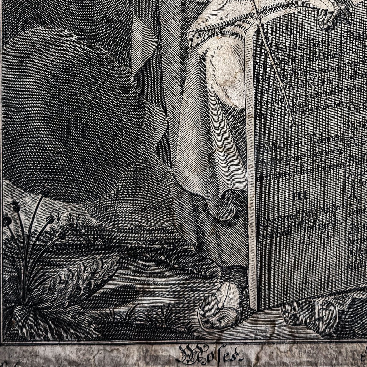 Engelhard Nunzer (1661–1733) – Moses And The Tablets Of The Law – Baroque Engraving, Early 18th Century-photo-4